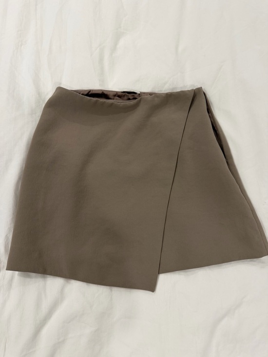Aritzia Pants - Aritzia Wilfred Taupe Mini Wrap Skort